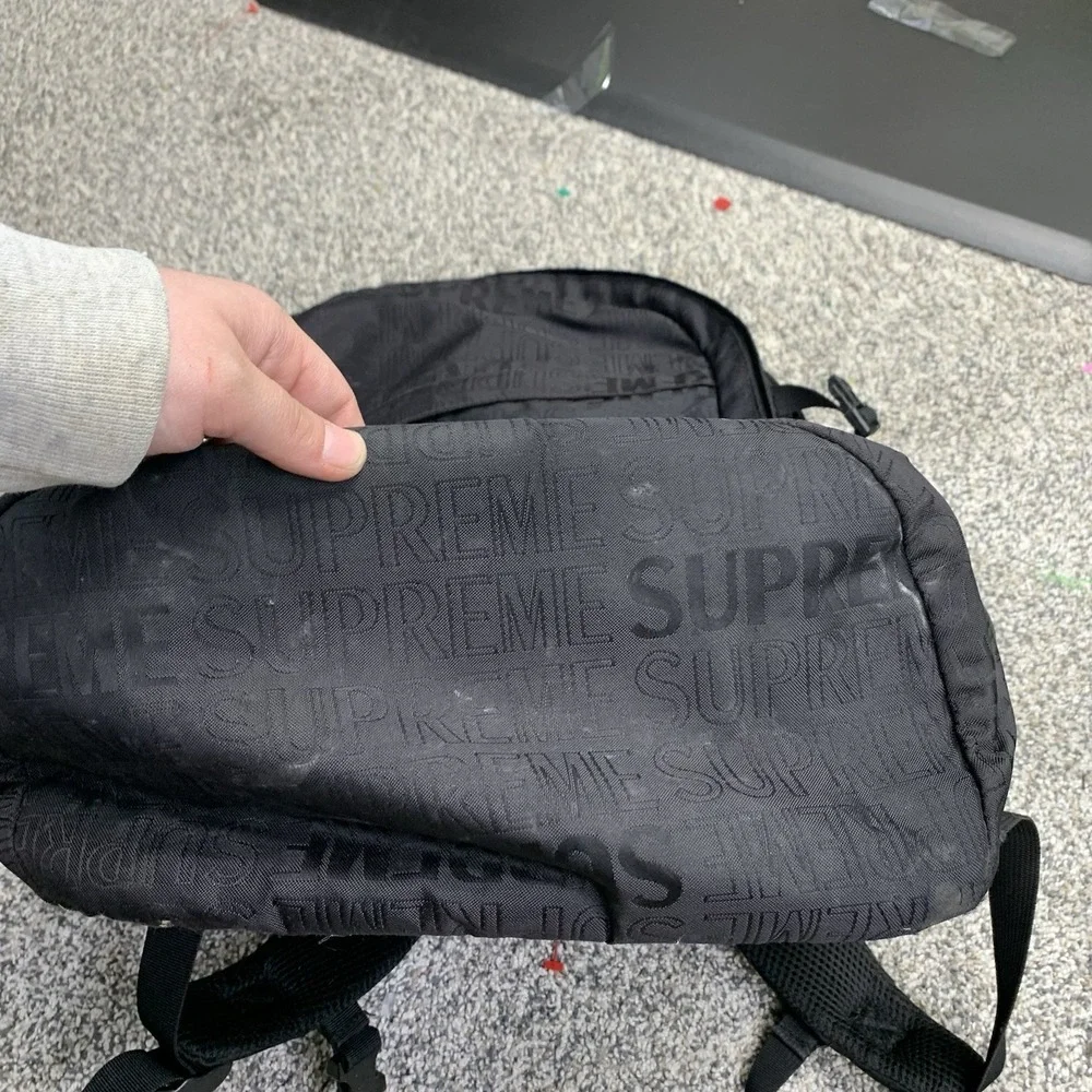 Supreme Backpack SS19 Triple Black AUTHENTIC Great Condition Large